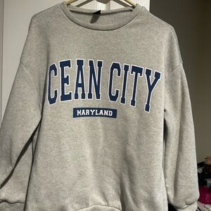 Gray Ocean City Maryland Men's Sweater